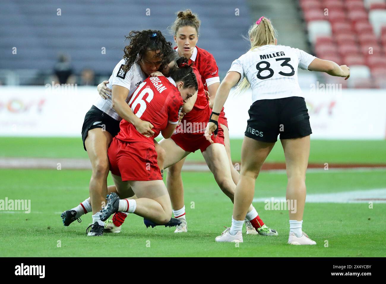 Portia Woodman-Wickliffe of New Zealand in action during HSBC World ...
