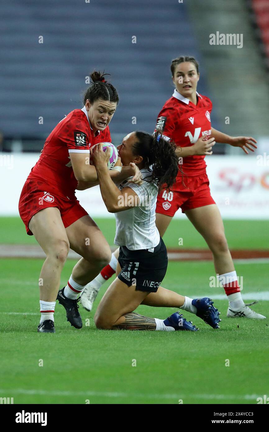 Portia Woodman-Wickliffe of New Zealand in action during HSBC World ...