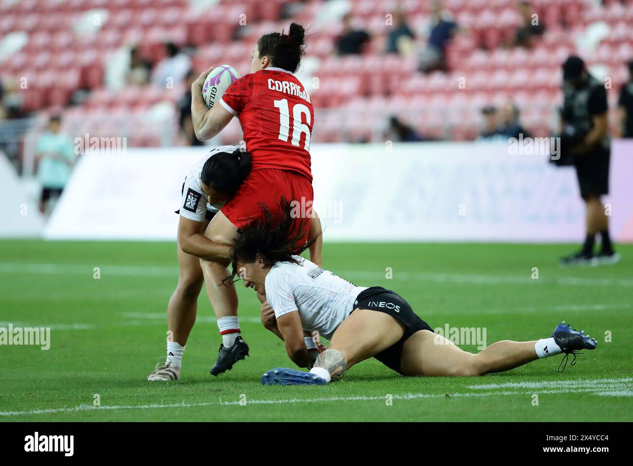 Portia Woodman-Wickliffe of New Zealand in action during HSBC World ...