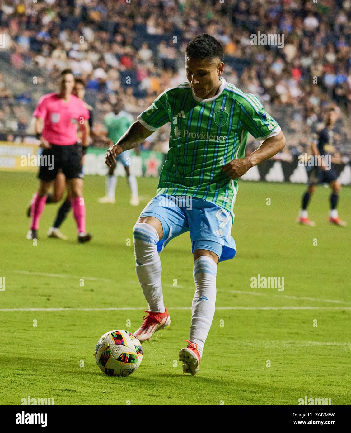 MLS Match between Philadelphia Union and Seattle Sounders FC at Subaru Park. Stock Photo