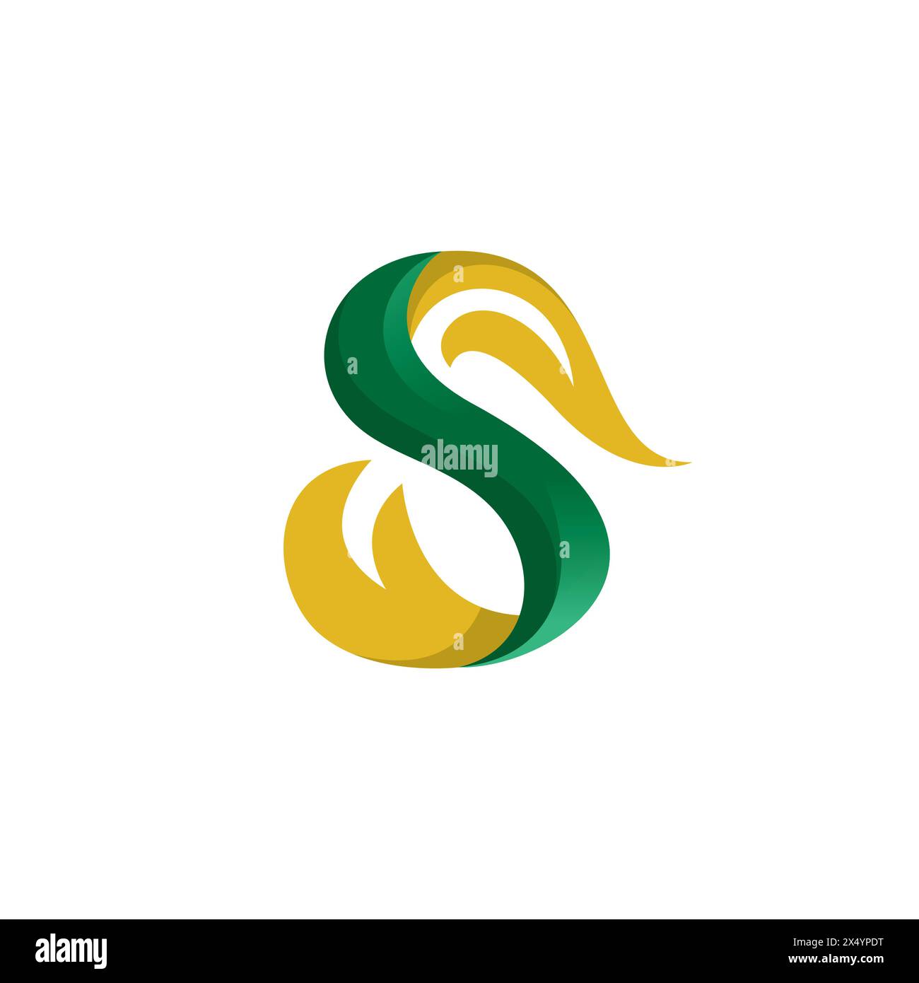 S Leaf Logo Design, Suitable for nature product logo. Letter S Icon Stock Vector