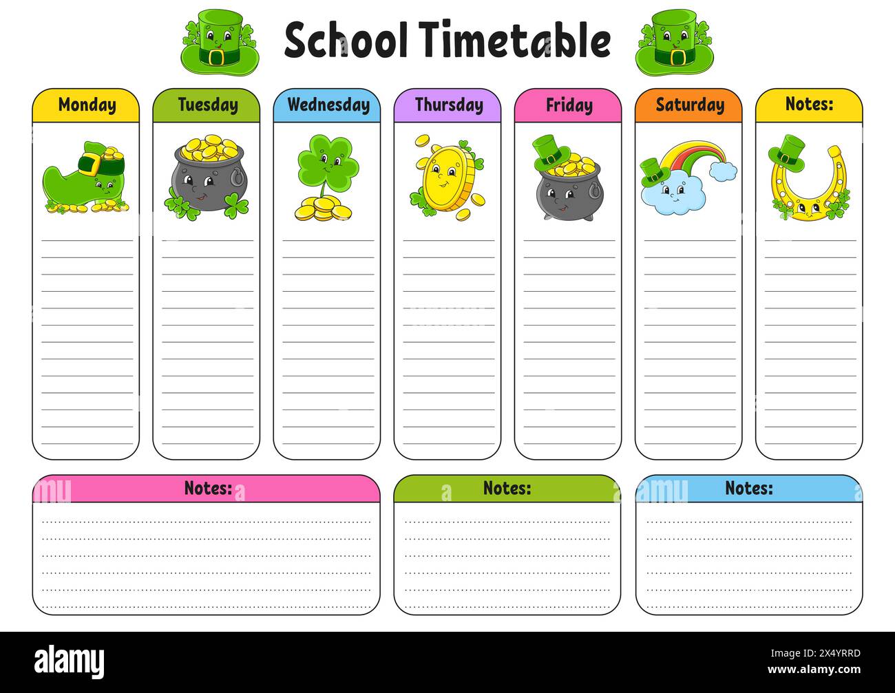 School schedule. Timetable for schoolboys. Empty template. Weekly ...