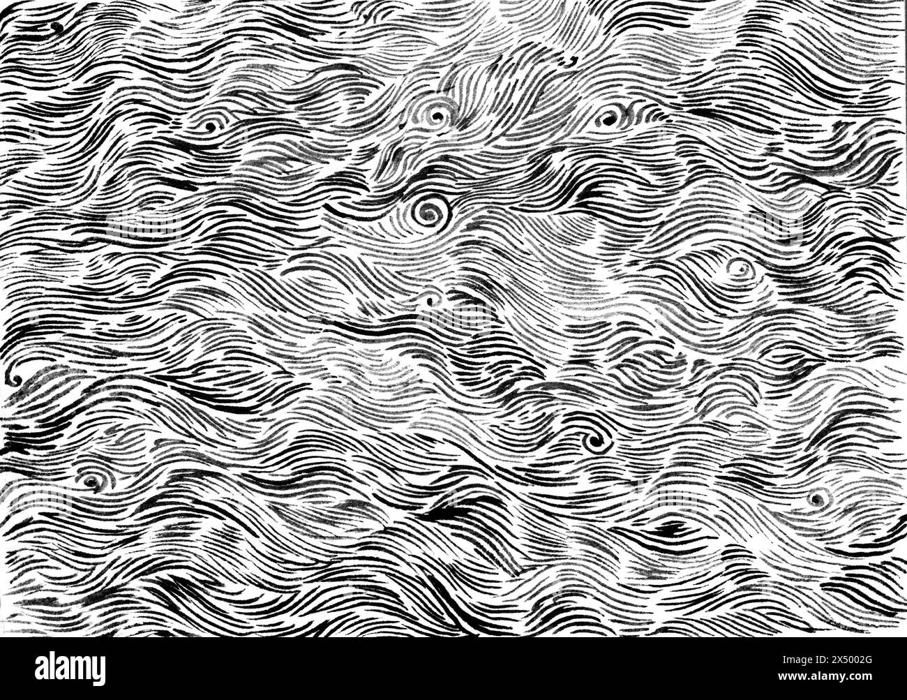Decorative Waves Abstract texture background. Decorative waves of delicate thin lines ...