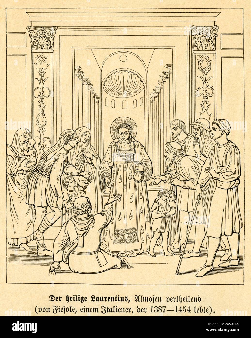 geography / travel, Italy, Rome, Saint Lawrence, alms-giver, ARTIST'S ...