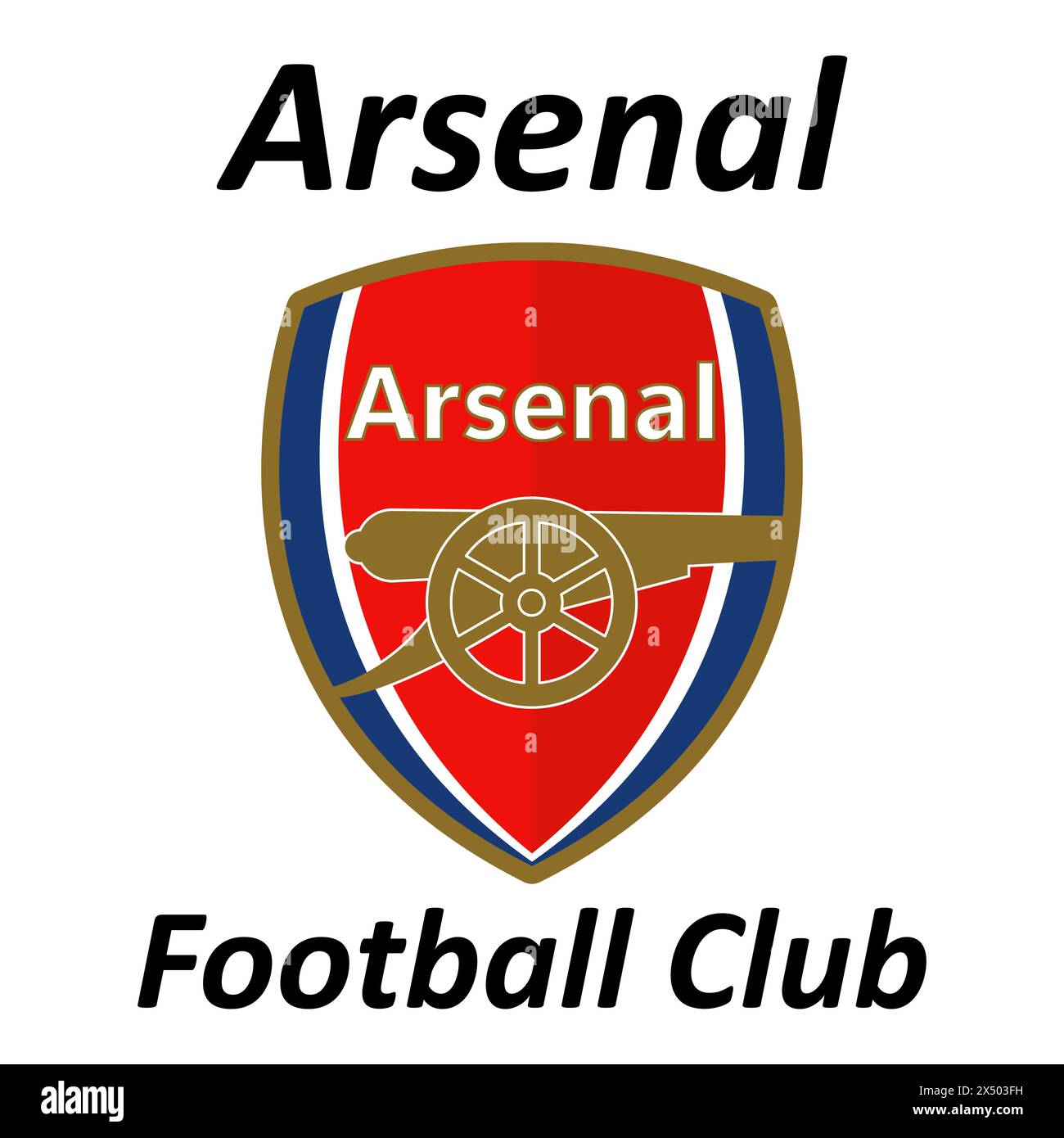 Arsenal FC Emblem On Classic Red Background Historic Football Club 