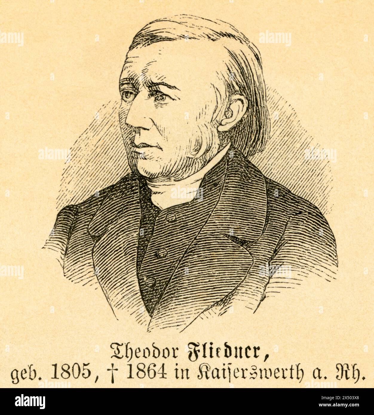 Theodor Fliedner, theologian and social reformer, ARTIST'S COPYRIGHT HAS NOT TO BE CLEARED Stock Photo