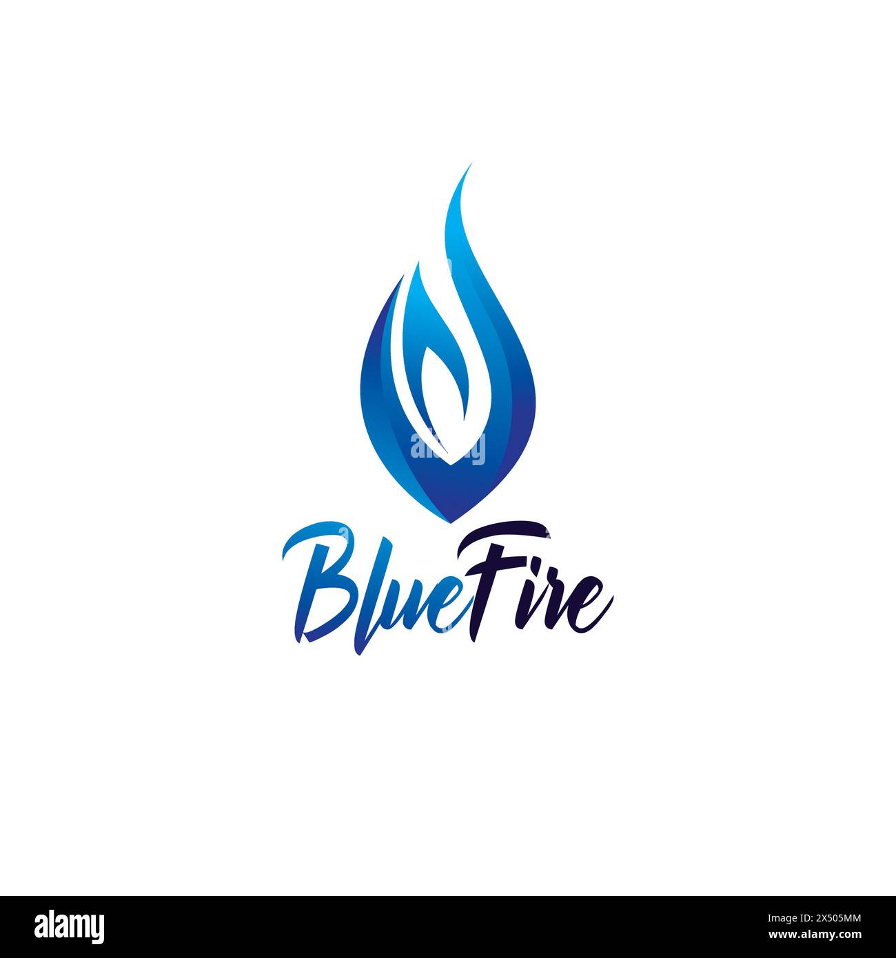 Blue Fire Logo. Fire Vector Illustration. Flame Logo Stock Vector