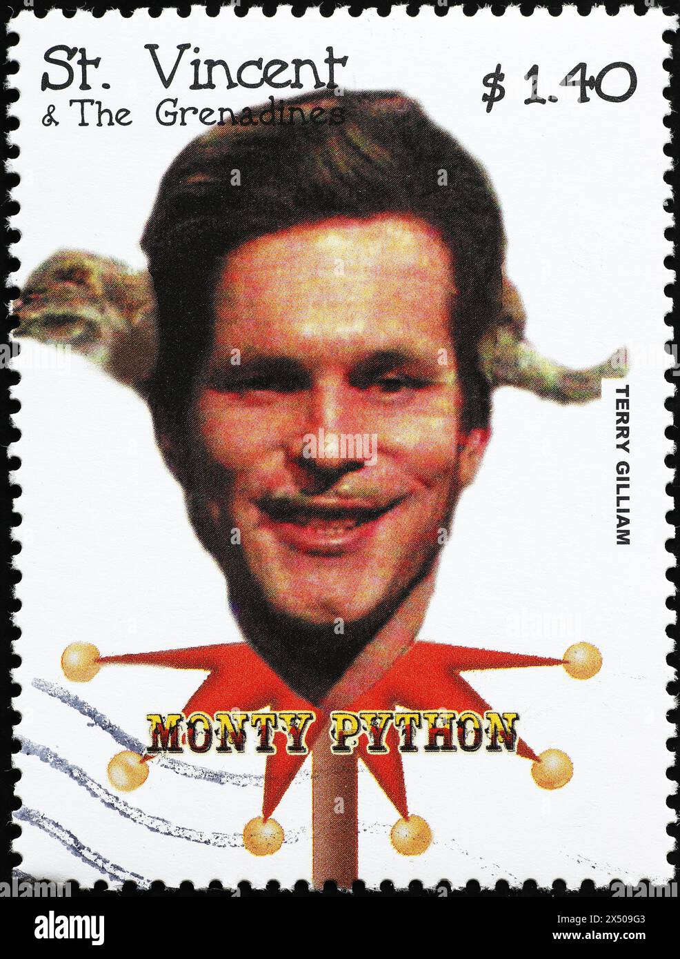 Monty Python Terry Gilliam on postage stamp Stock Photo - Alamy