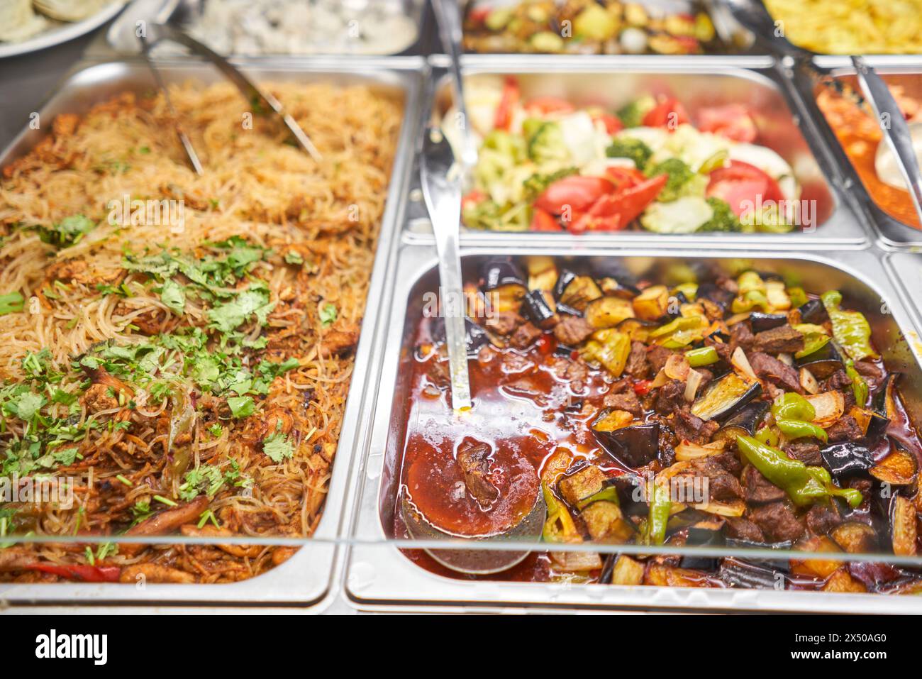 Buffet various dishes in self hi-res stock photography and images - Alamy