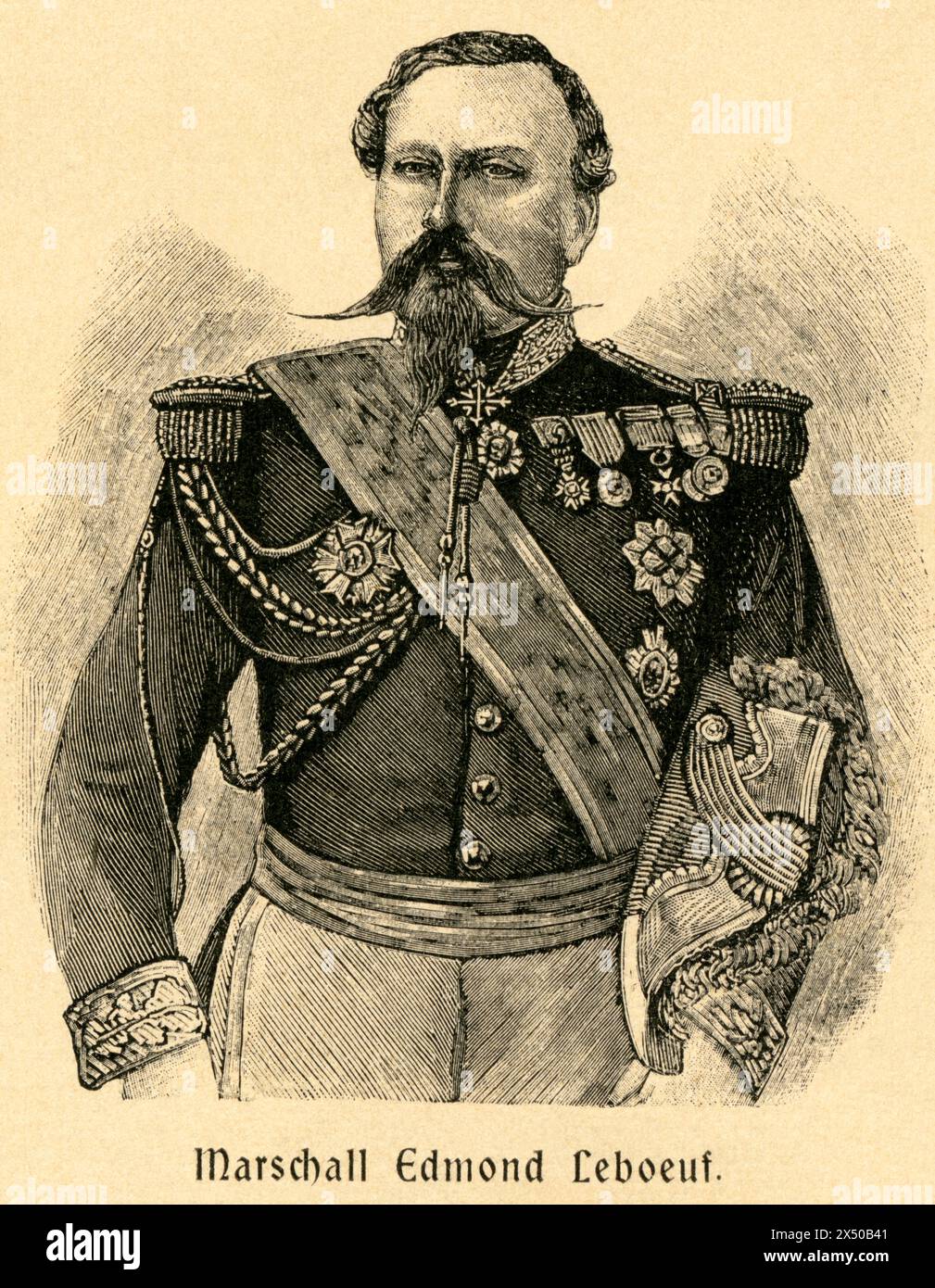 France, Paris, Marshal Edmond Leboeuf, French Minister of Defence, person of the Franco-Prussian War, ARTIST'S COPYRIGHT HAS NOT TO BE CLEARED Stock Photo