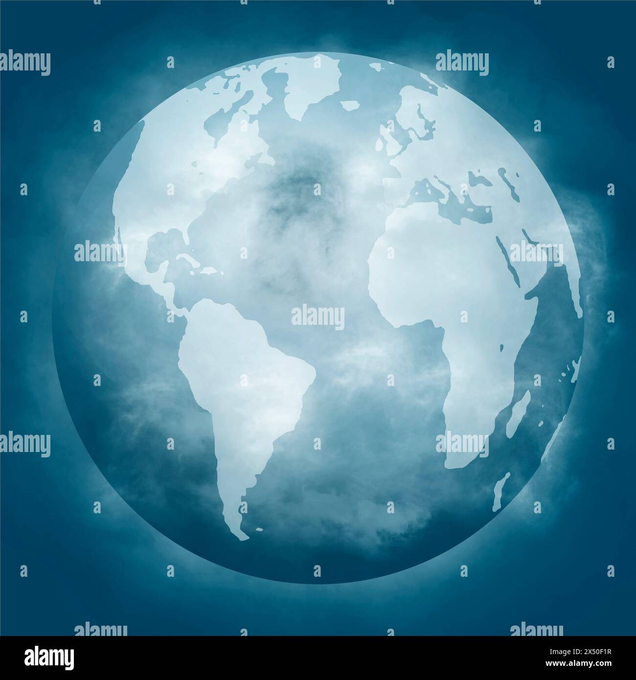 Digitally generated Image of planet earth Stock Photo