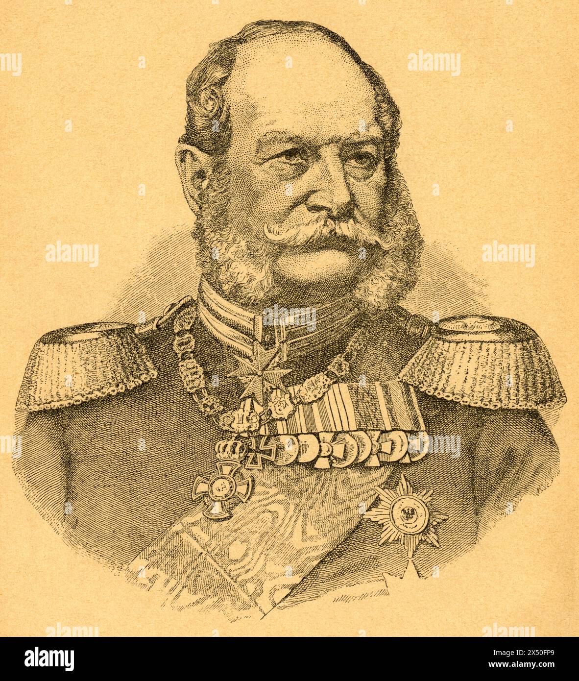 William I, German Emperor from the family Hohenzollern, 19th century, ARTIST'S COPYRIGHT HAS NOT TO BE CLEARED Stock Photo