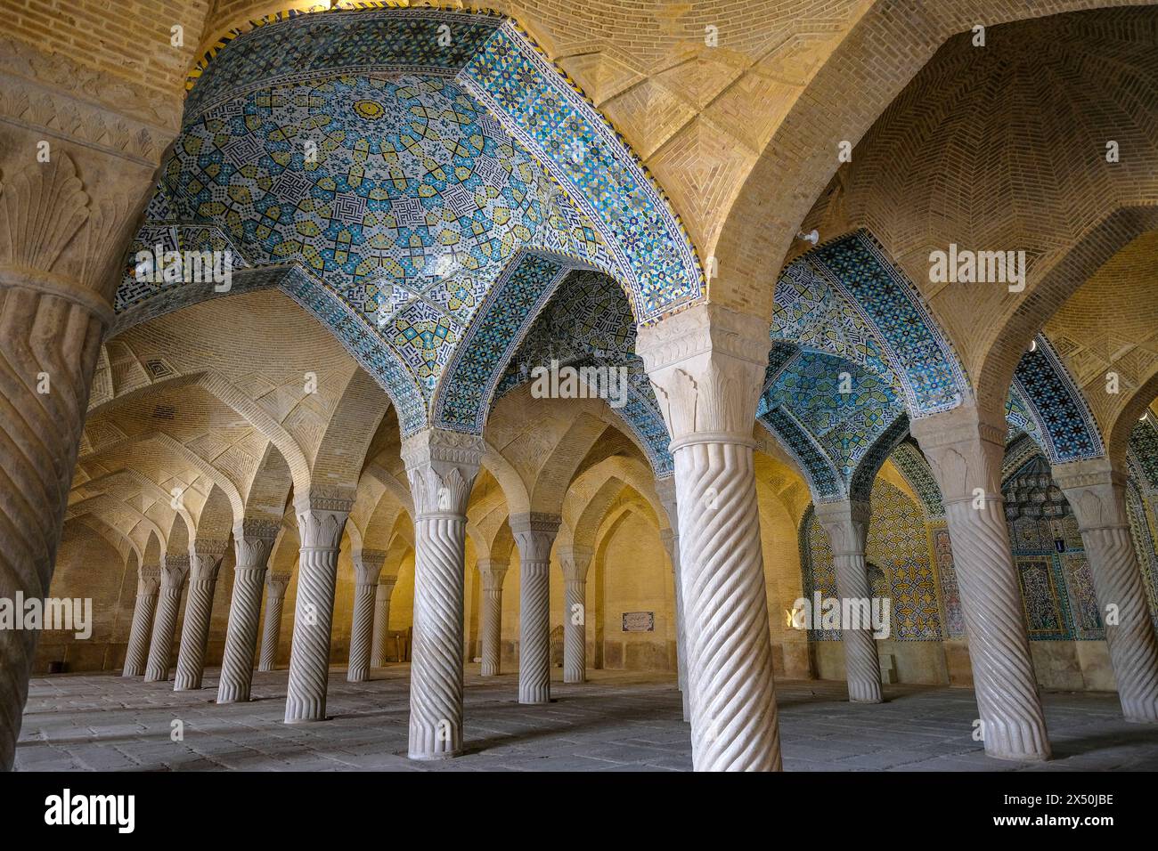 Shiraz, Iran - March 16, 2024: Vakil Mosque is located to the west of