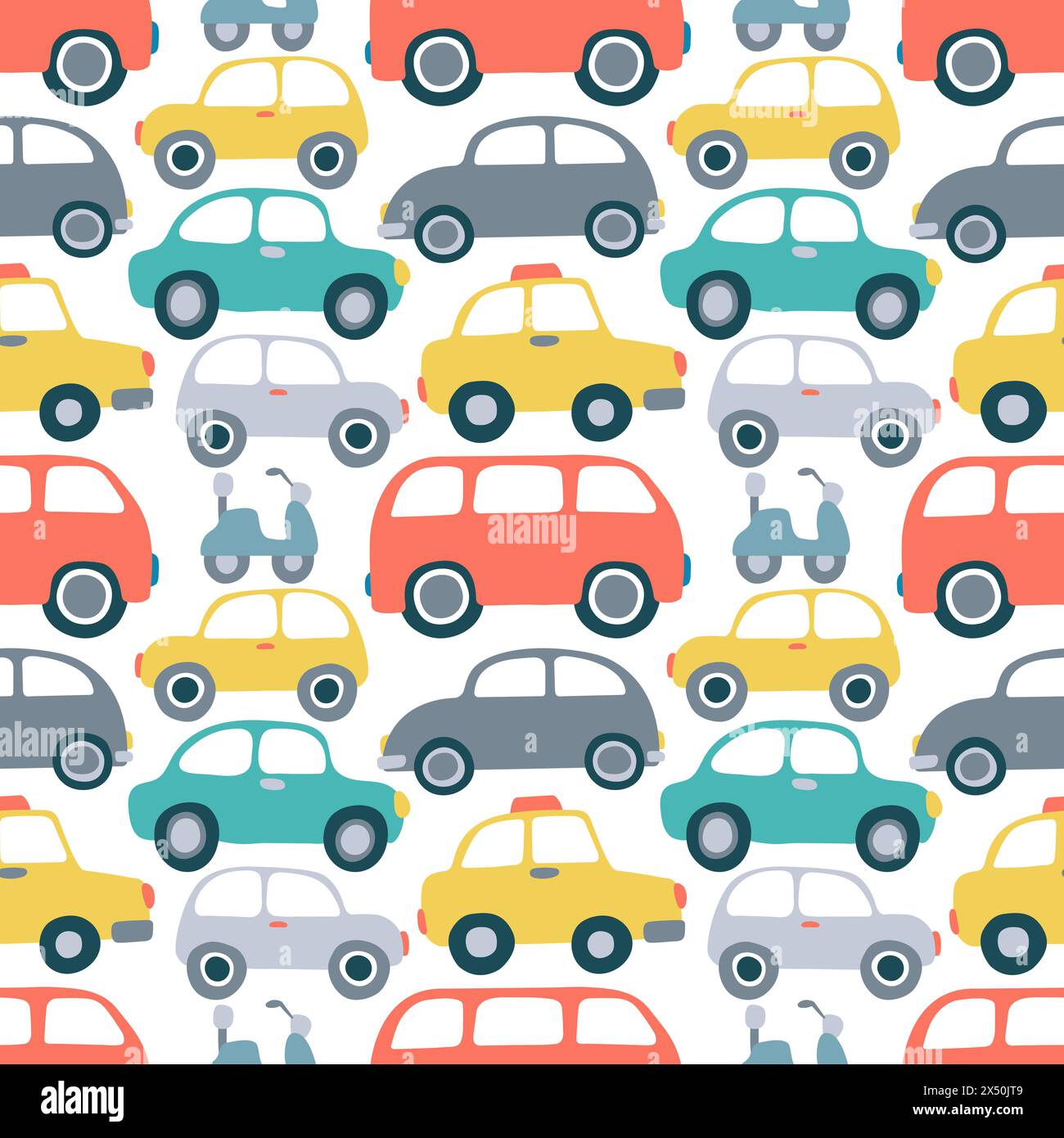 cars seamless pattern Stock Vector