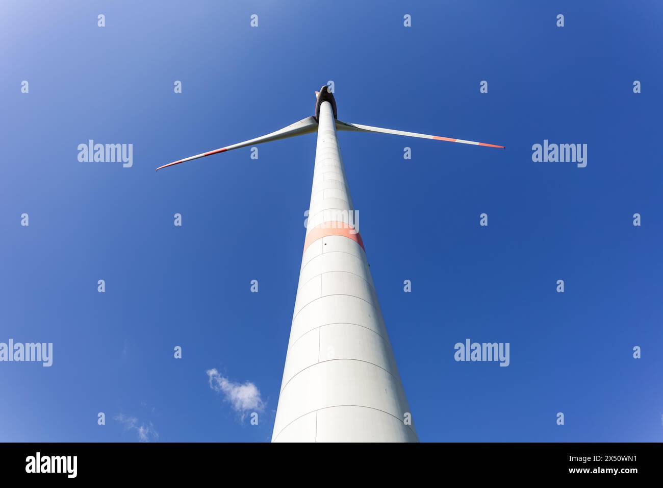 Low angle Shot of a Windmill in Germany Stock Photo