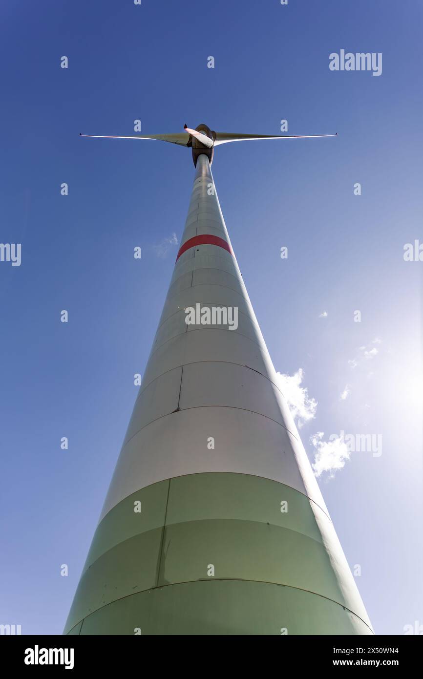 Low angle Shot of a Windmill in Germany Stock Photo