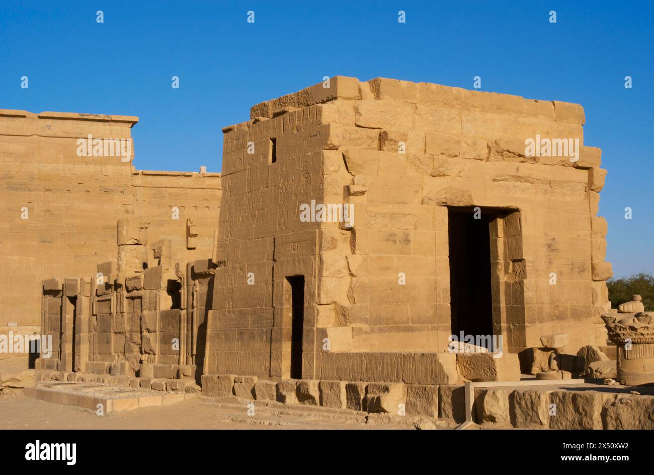 Egypt. Philae Temple, dedicated to the goddess Isis. Erected during the ...