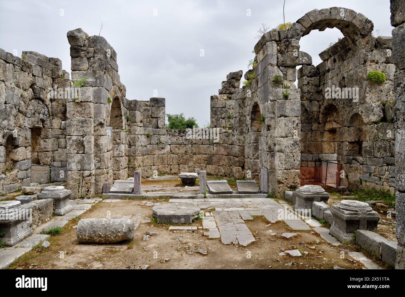 Kaunos archaeological site. The late 5th (or early 6th) century AD ...