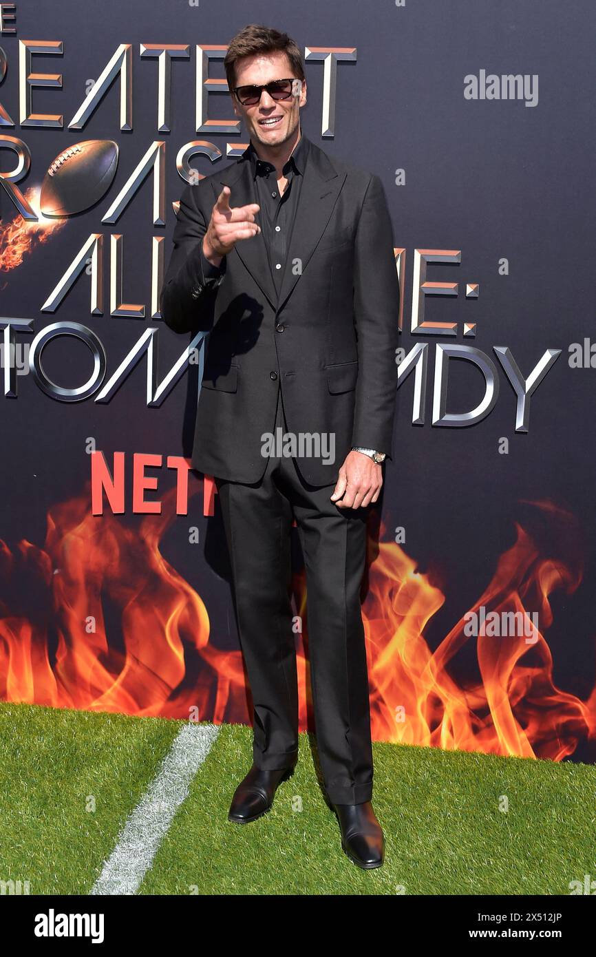Tom Brady bei der Netflix-Show 'The Greatest Roast of All Time: Tom Brady' im Kia Forum. Inglewood, 05.05.2024 Stock Photo