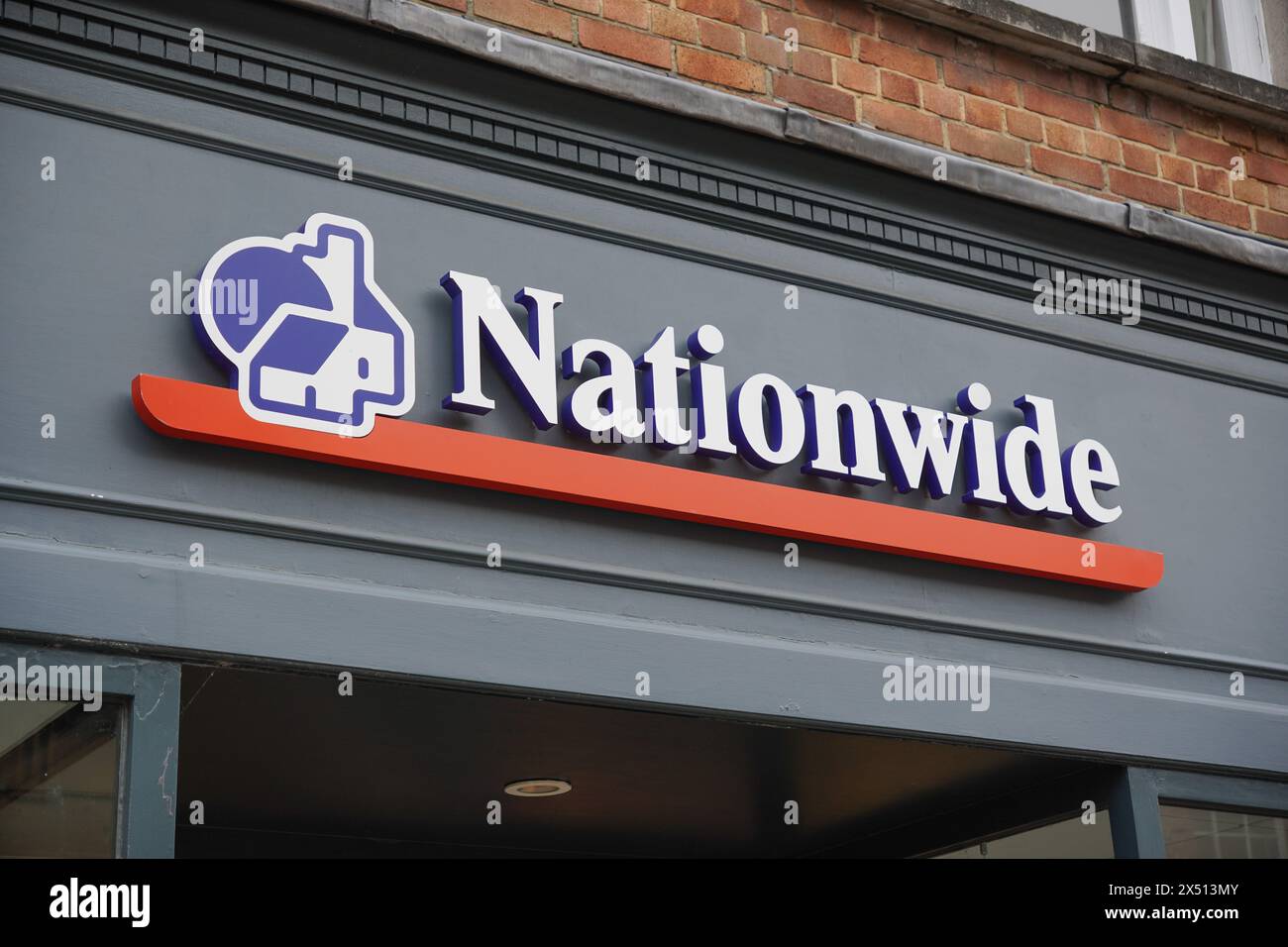 Winchester England 6 December 2023 - Nationwide logo of building society. High street financial and banking services in the UK Stock Photo