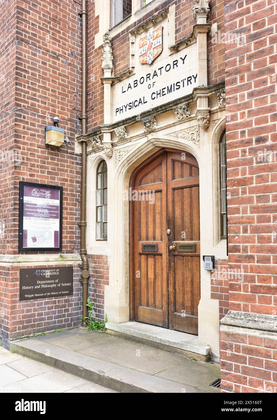 Laboratory of Physical Chemistry and Whipple Museum of History of Science, New Museums Site, University of Cambridge, England. Stock Photo