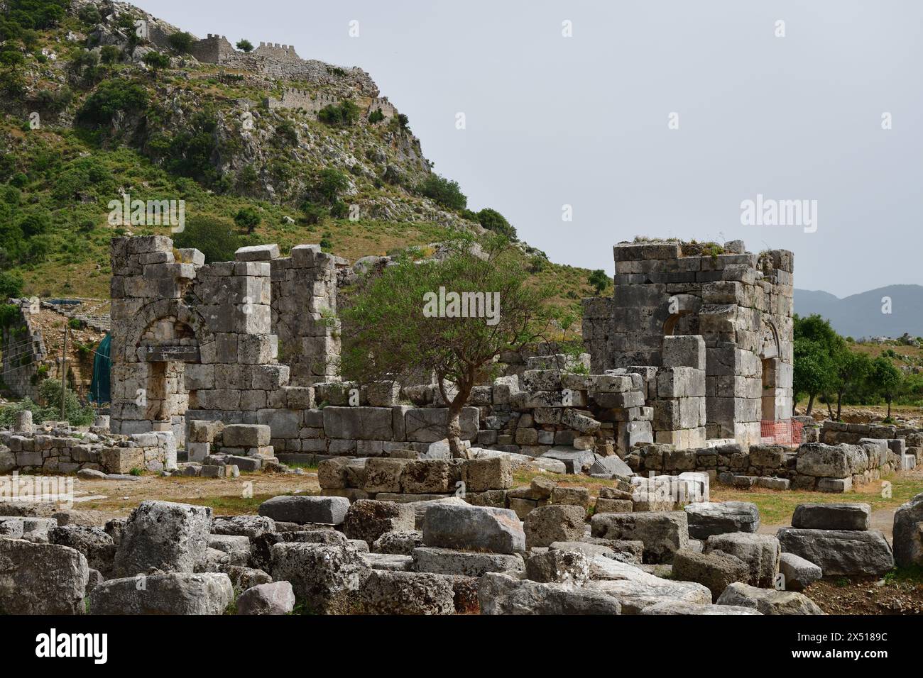 Kaunos archaeological site. The late 5th (or early 6th) century AD ...