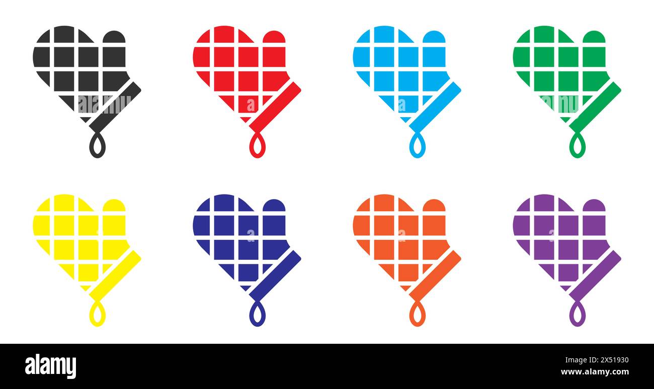Kitchen glove icon set. Vector illustration Stock Vector