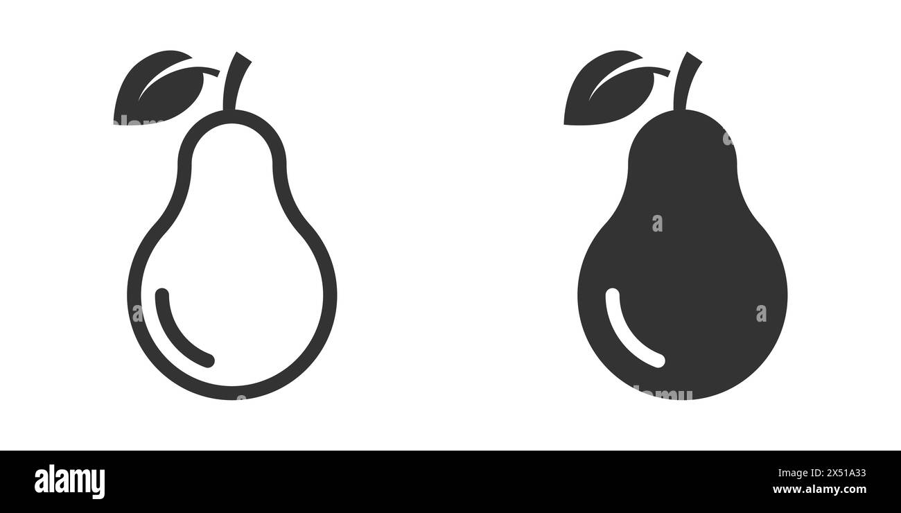 Pear icon isolated on Stock Vector Images - Alamy