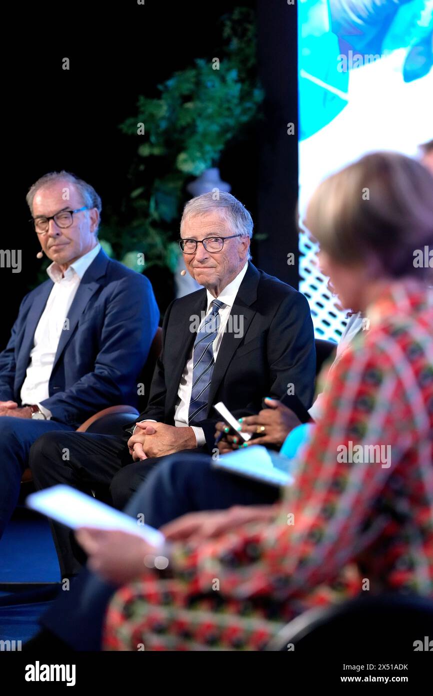 Elsinore, Denmark. 06th May, 2024. Mads Krogsgaard Thomsen CEO Novo Nordisk Foundation, Bill Gates Bill &Melinda Gates Foundation at the Novo Nordisk Foundation Global Science Summit in Helsingoer on Monday, May 6, 2024. Novo Nordisk Foundation, Bill & Melinda Gates Foundation and the Wellcome Trust will each invest around 700 million kroner in a three-year project to promote global health. (Photo: Keld Navntoft Credit: Ritzau/Alamy Live News Stock Photo