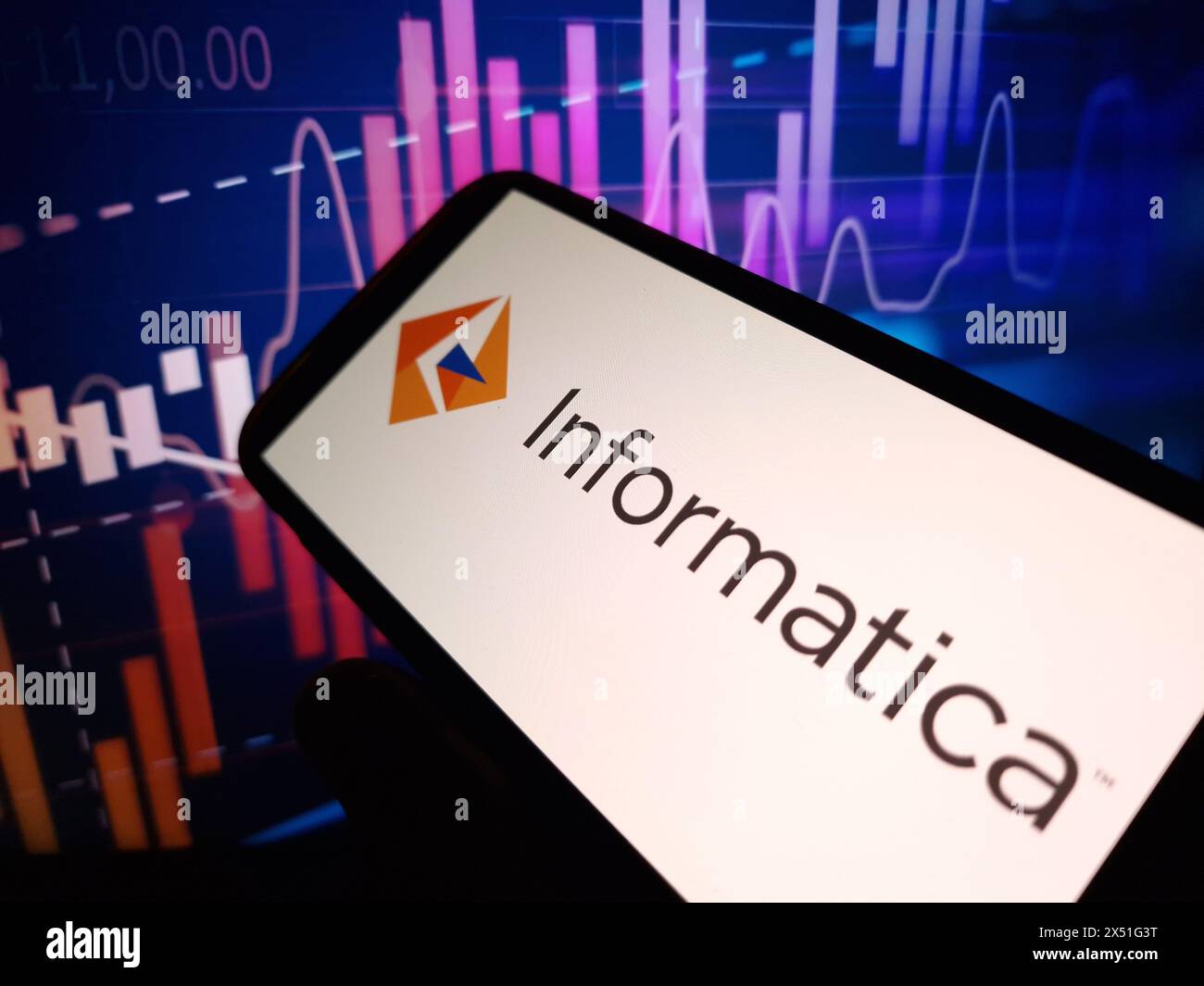 Konskie, Poland - April 29, 2024: Informatica company logo displayed on ...