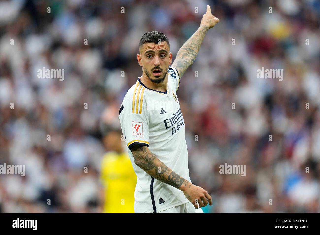 Madrid, Spain. 04th May, 2024. Joselu Mato of Real Madrid during the La Liga match between Real Madrid and Cadiz CF played at Santiago Bernabeu Stadium on May 4, 2024 in Madrid, Spain. (Photo by Cesar Cebolla/PRESSINPHOTO) Credit: PRESSINPHOTO SPORTS AGENCY/Alamy Live News Stock Photo