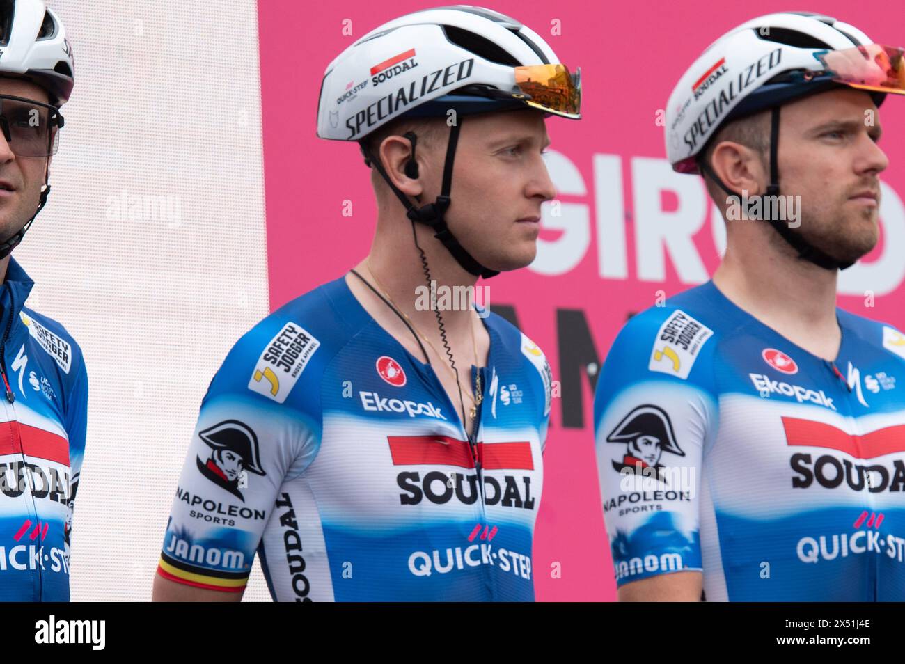 Novara, Italy. 06th May, 2024. Tim Merlier, Soudal Quick-Step during Stage 3 - Novara-Fossano, Giro d'Italia race in Novara, Italy, May 06 2024 Credit: Independent Photo Agency/Alamy Live News Stock Photo