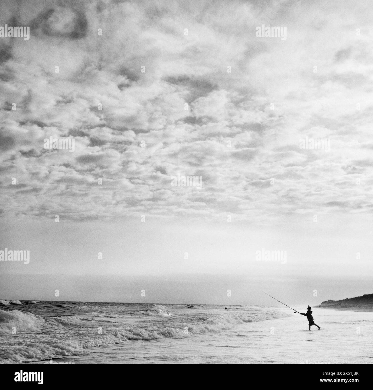 Surf Casting in Montauk Stock Photo Alamy