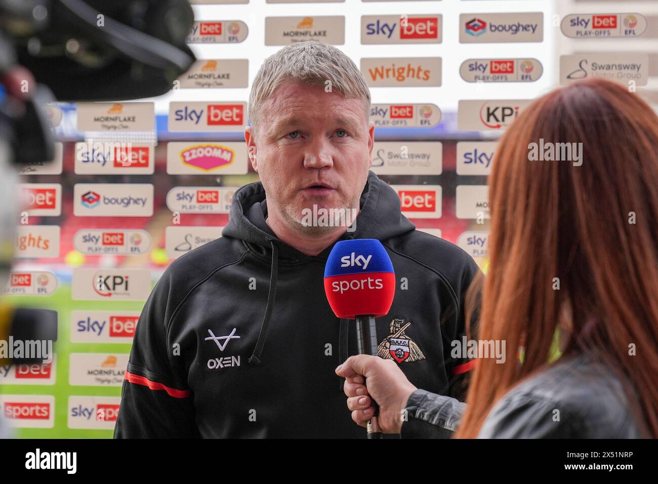 Crewe, UK. 06th May, 2024. Doncaster Rovers Manager Grant McCann during the Crewe Alexandra FC v Doncaster Rovers FC sky bet EFL League 2 Play-Off Semi-Final 1st Leg at The Mornflake Stadium, Crewe, England, United Kingdom on 6 May 2024 Credit: Every Second Media/Alamy Live News Stock Photo