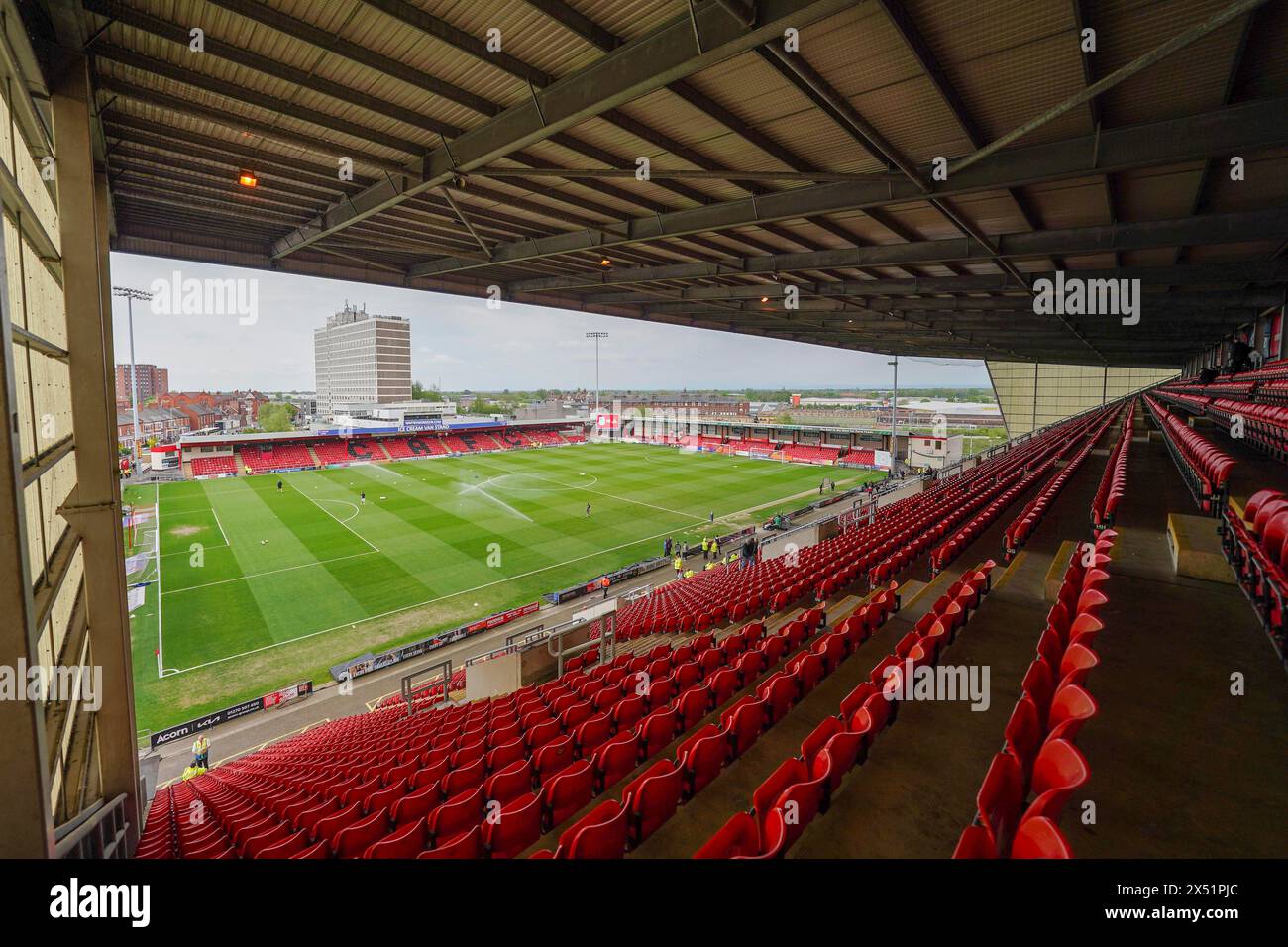 Crewe, UK. 06th May, 2024. General View inside the Stadium during the Crewe Alexandra FC v Doncaster Rovers FC sky bet EFL League 2 Play-Off Semi-Final 1st Leg at The Mornflake Stadium, Crewe, England, United Kingdom on 6 May 2024 Credit: Every Second Media/Alamy Live News Stock Photo