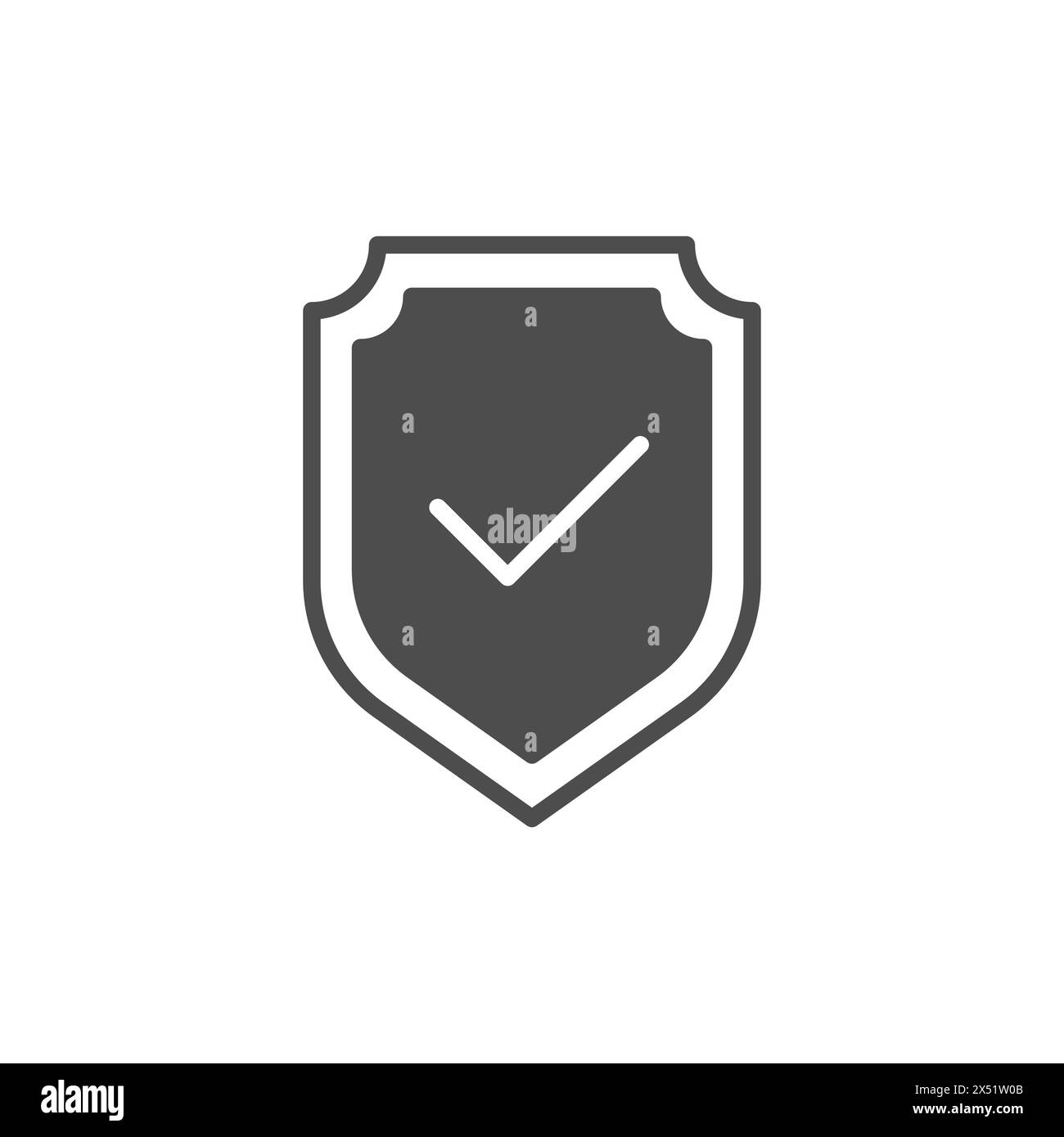 Silhouette shield check mark hi-res stock photography and images - Alamy