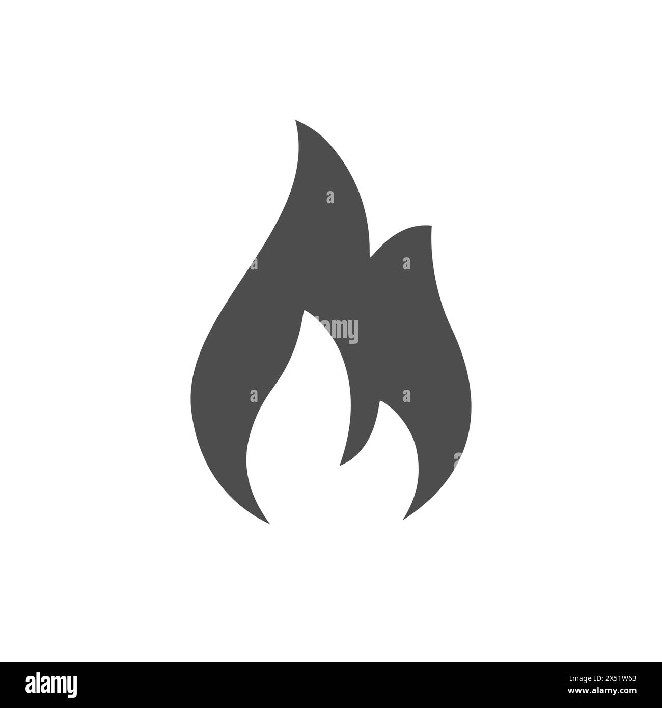 Fire glyph vector icon Stock Vector