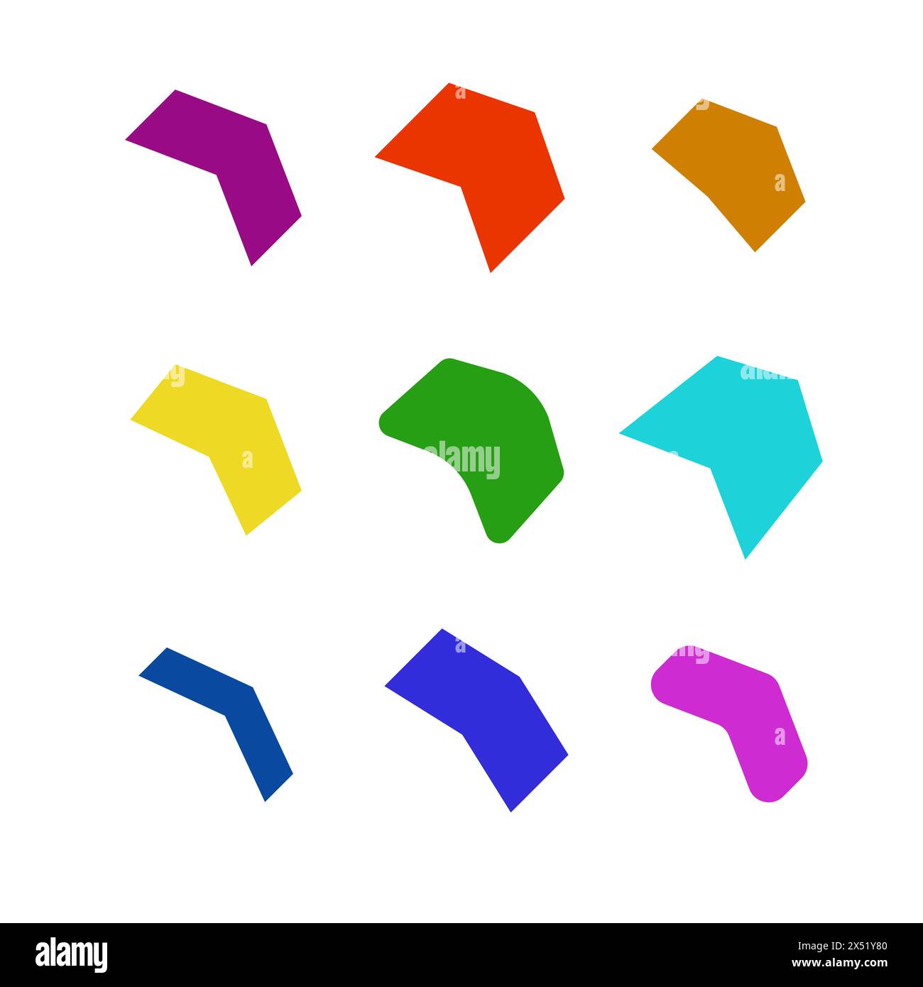 Set of multicolored various arrows. Vector illustration Stock Vector