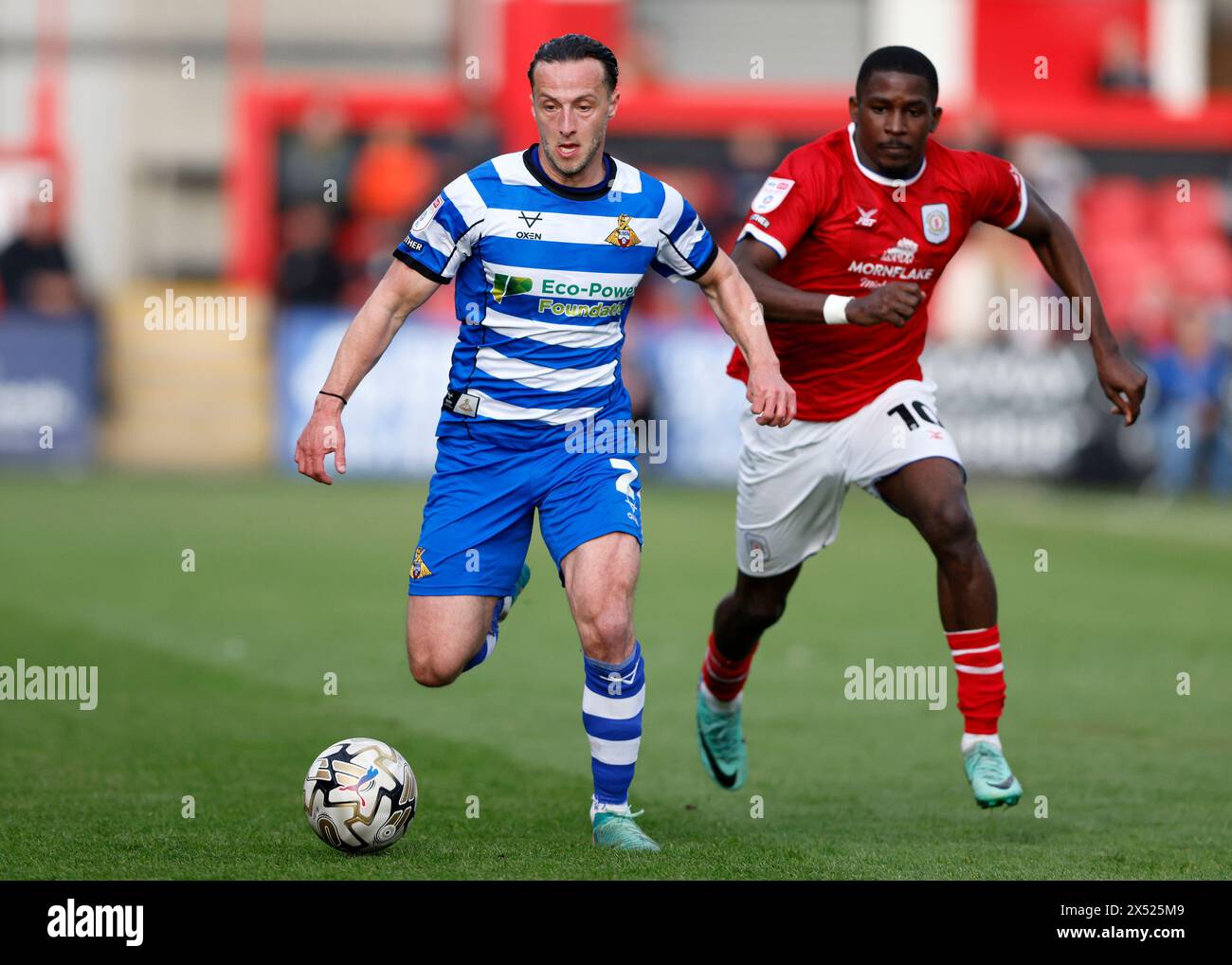 Doncaster Rovers Jamie Sterry and Crewe Alexandra's Shilow Tracey