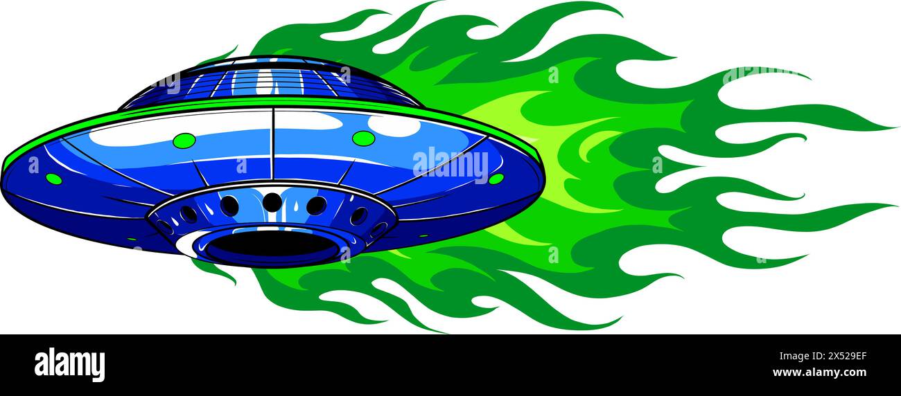 illustration of UFO, flying saucer vector icon Stock Vector Image & Art ...