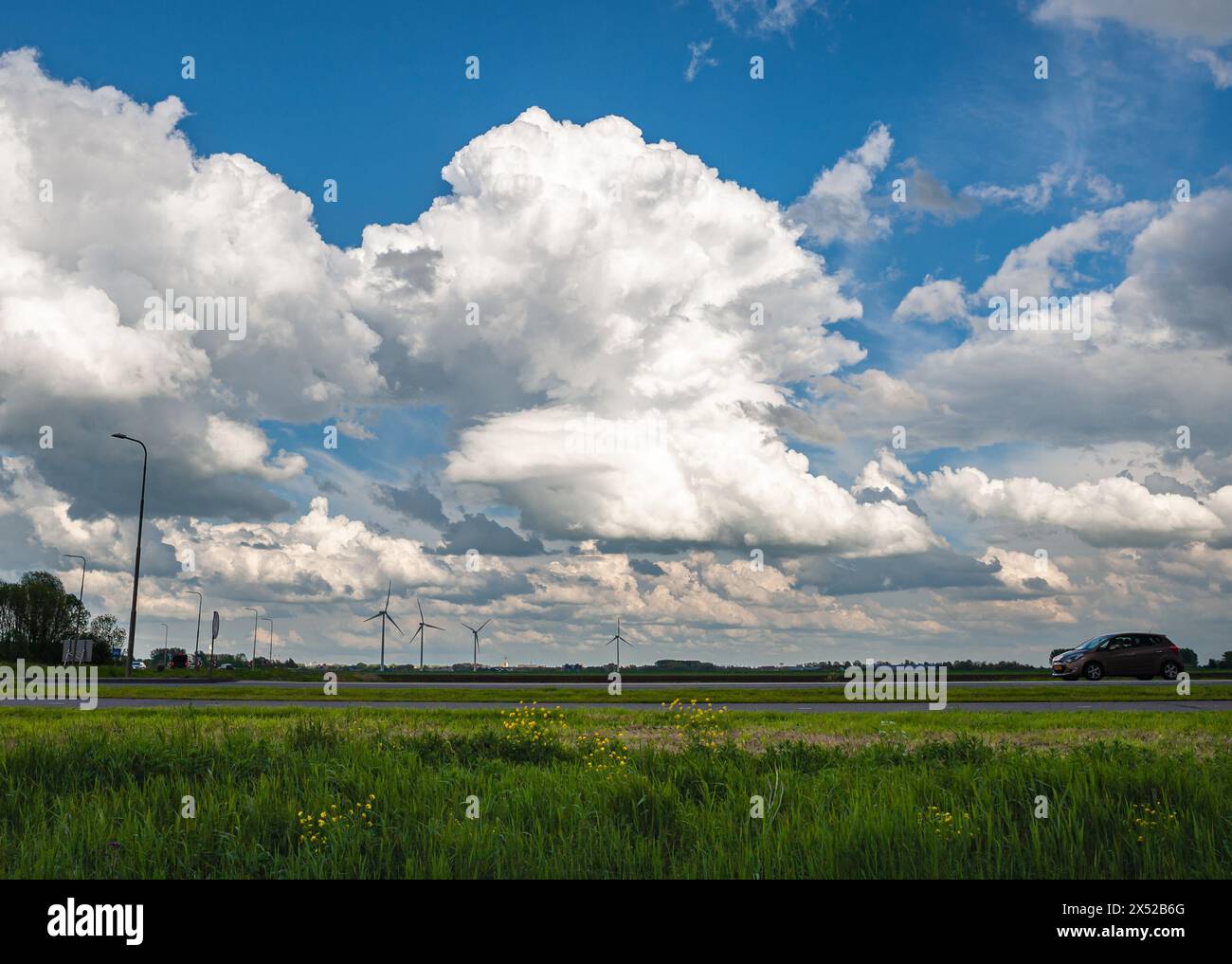 Developing Storm Cloud over the Plains Stock Photo