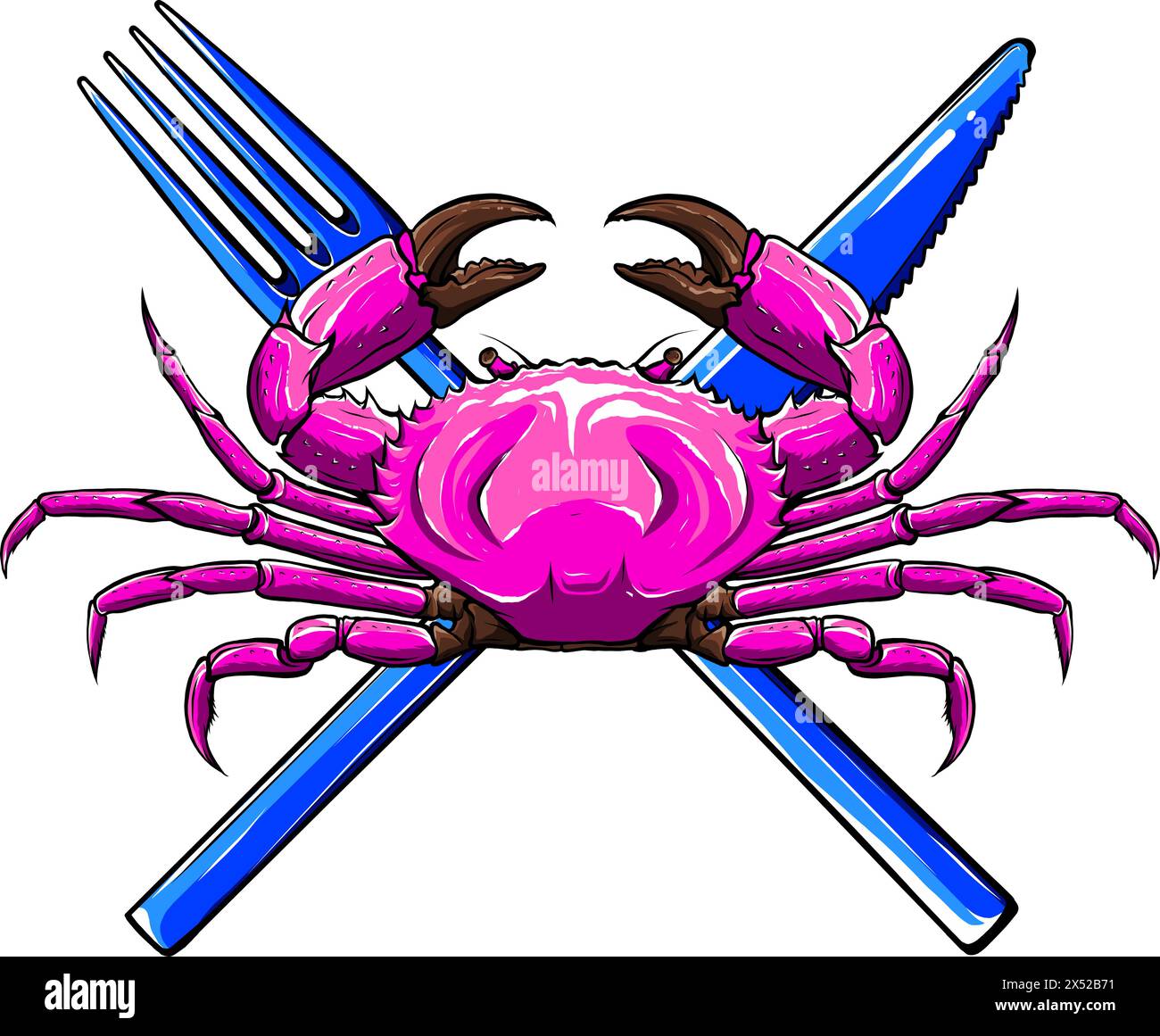 A Crab vector illustration on white background Stock Vector Image & Art ...