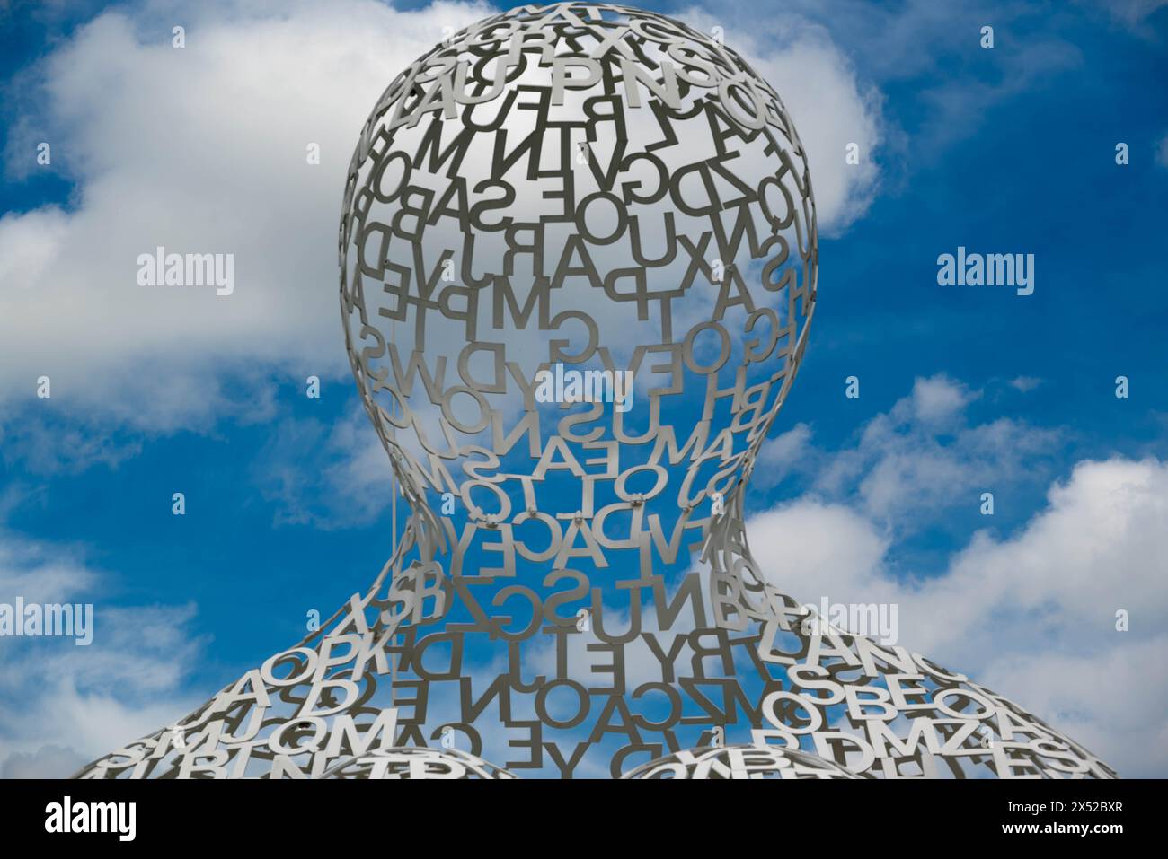 Human Image made of letters Stock Photo