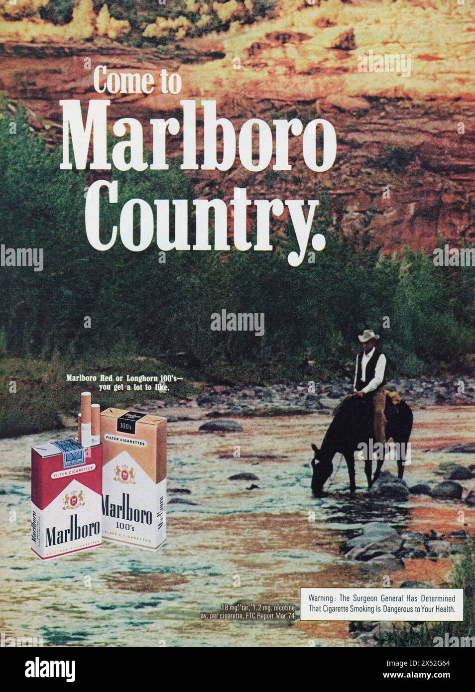 Vintage 'Playboy' magazine August 1974 issue advert, USA Stock Photo