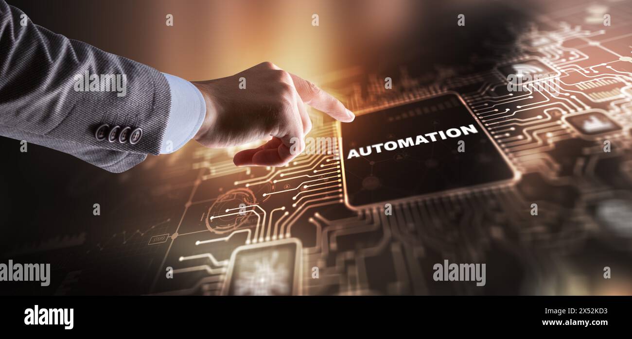 Automation technology industrial process workflow optimisation Stock Photo