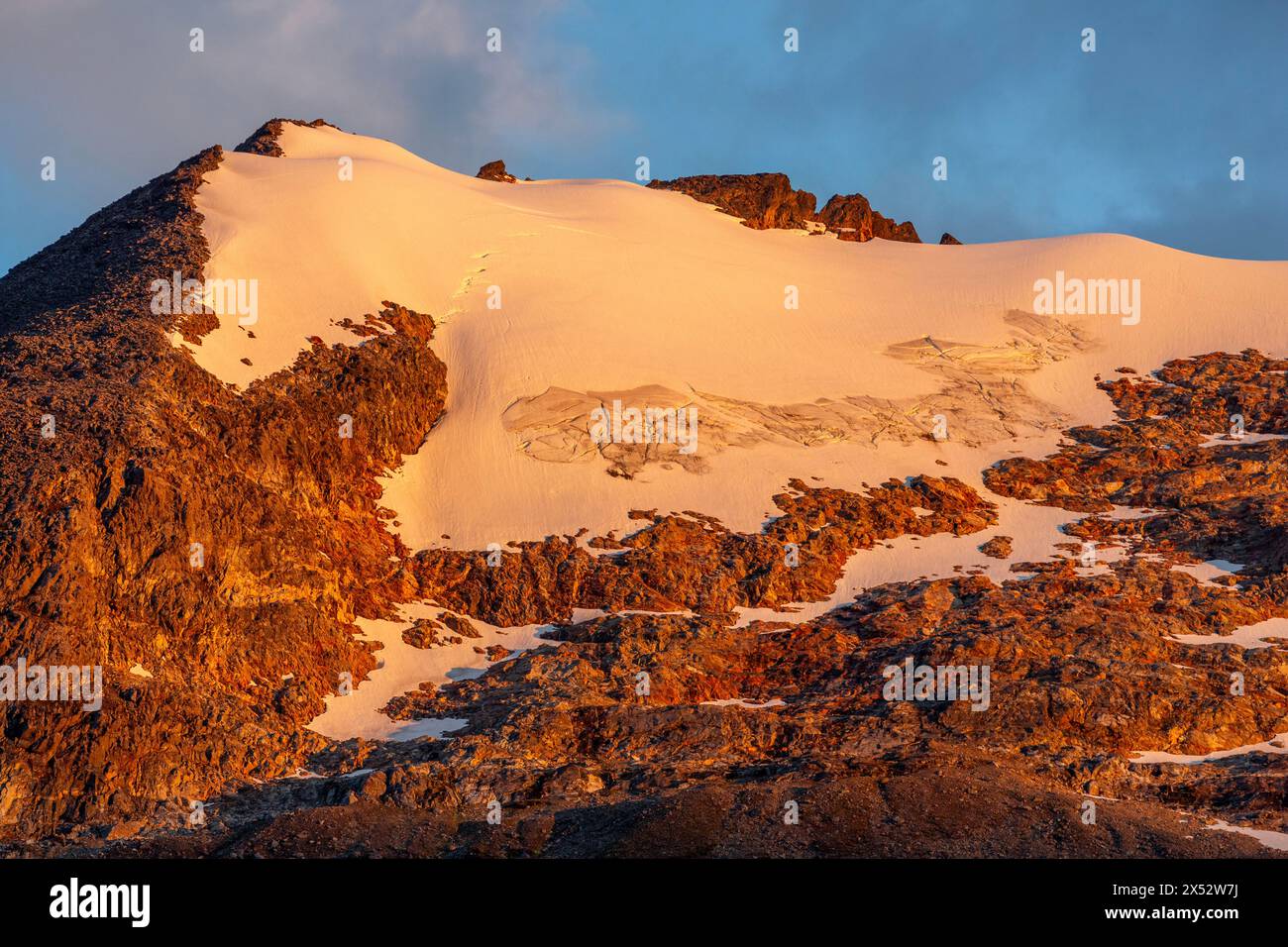 Darwin Sound Shell Sunrise on mountain, Darwin sound, Beagle Channel, Tierra del Fuego ...