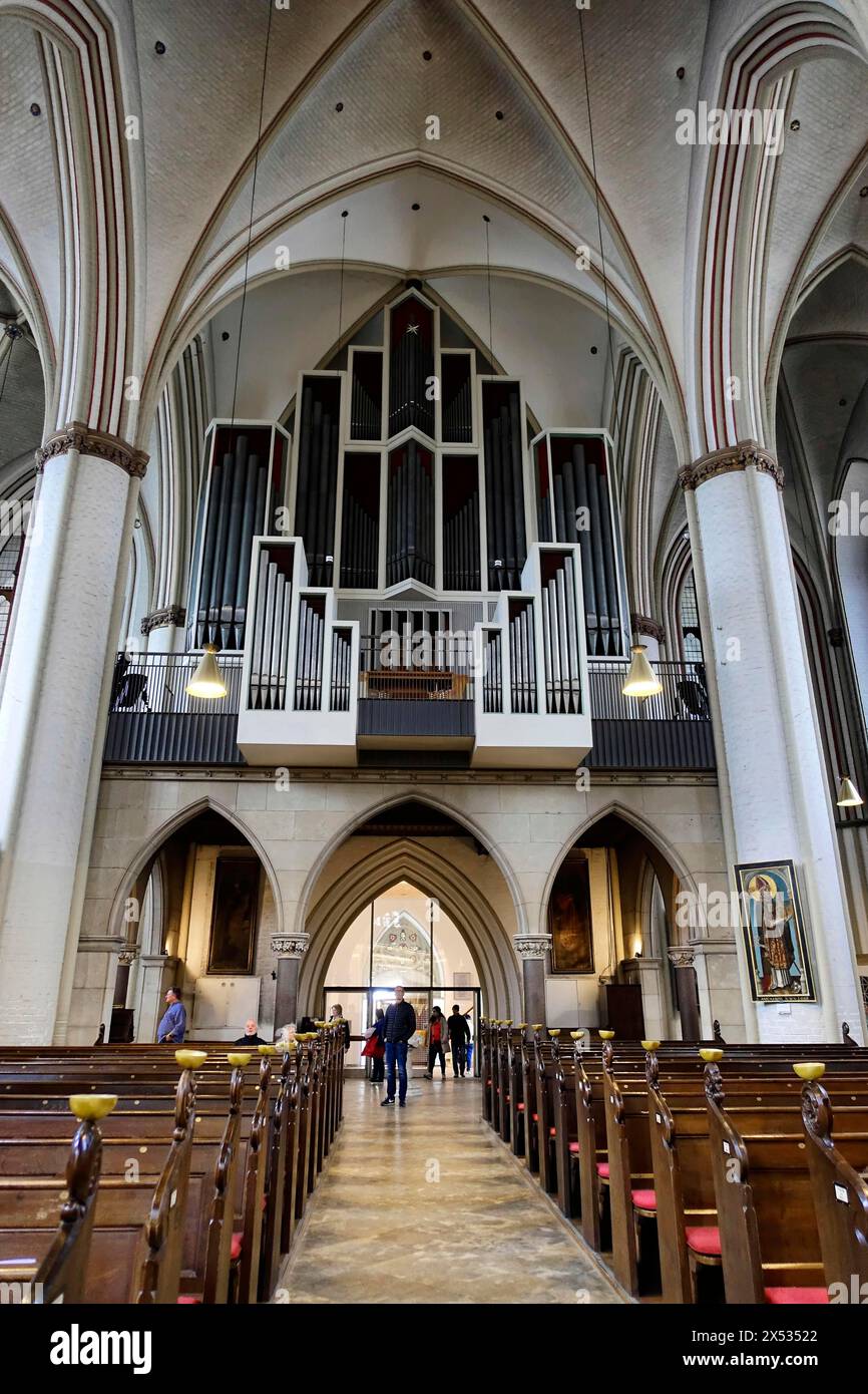 Main organ, St Peter's Church, parish church, start of construction 1310, Moenckebergstrasse, Bergstrasse, Old Town, Hanseatic City of Hamburg, view Stock Photo