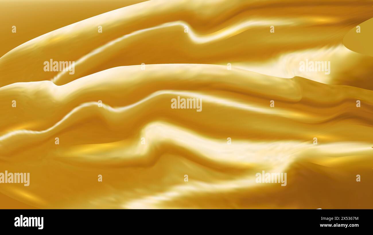 3d design with silk texture cloth background. Gold fabric. Luxurious ...