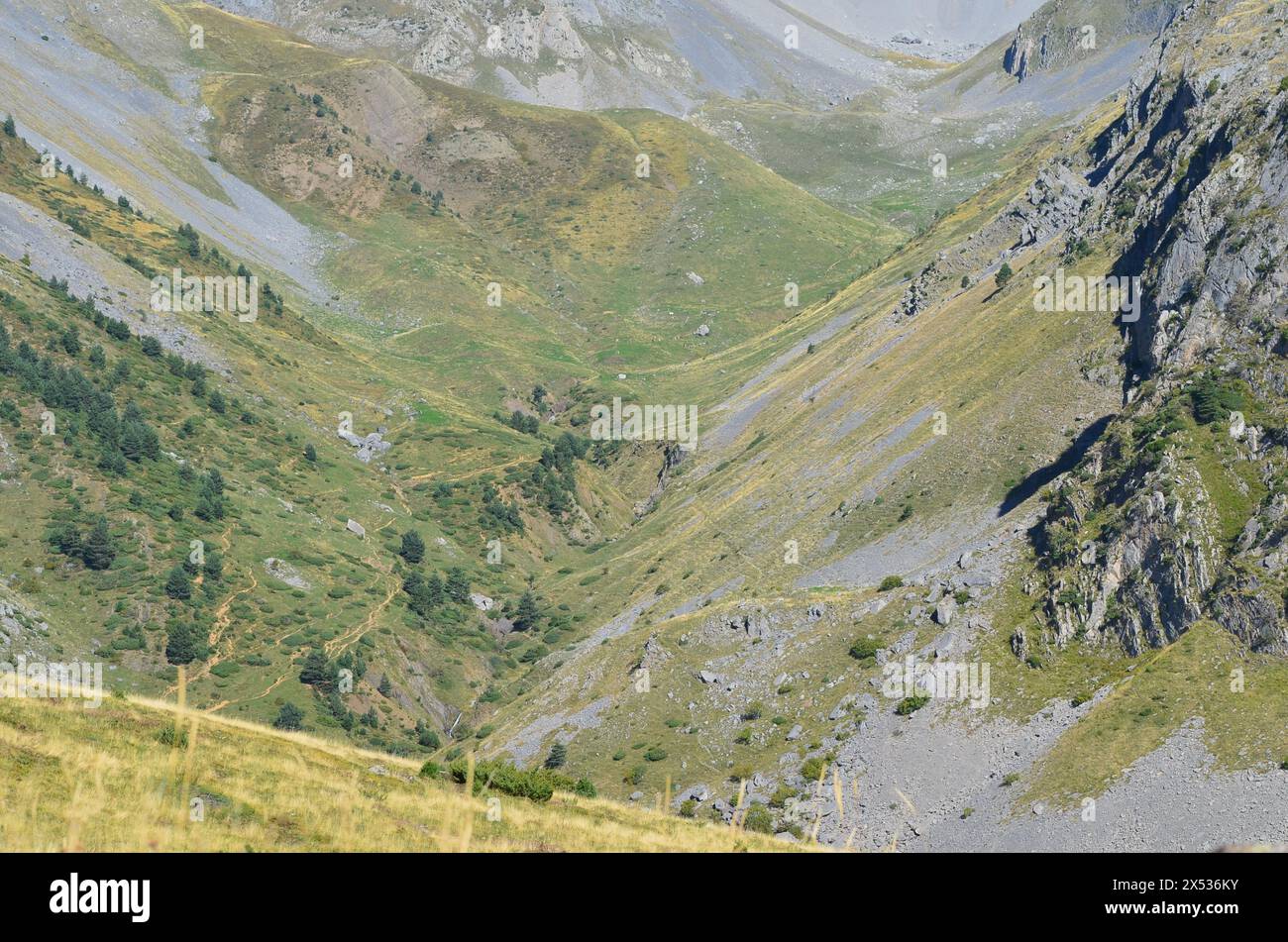 Western Valleys Natural Park in the Pyrenees of Huesca, Spain Stock Photo