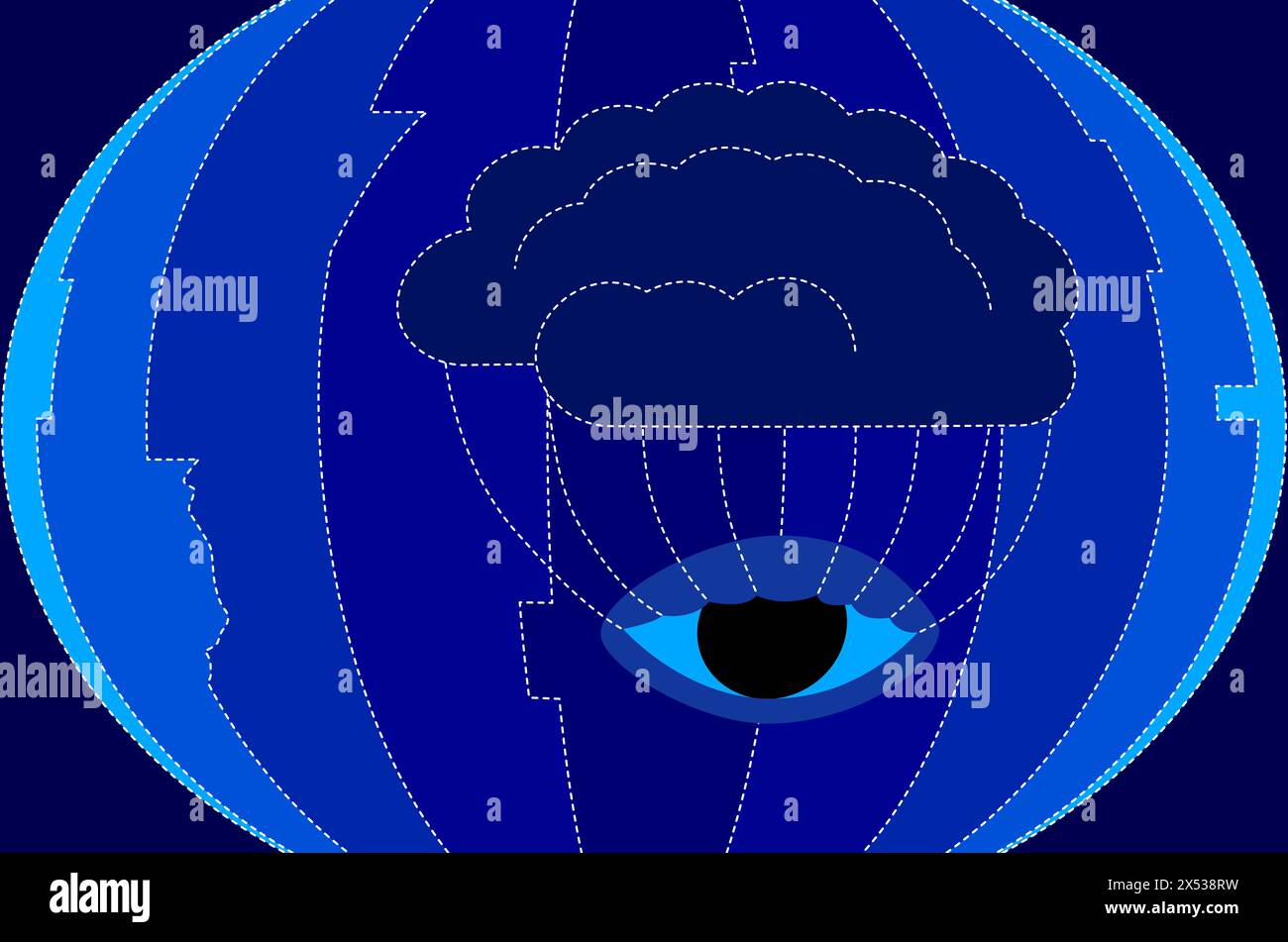 Jet lag, illustrated by image implying brain pulling eyelashes